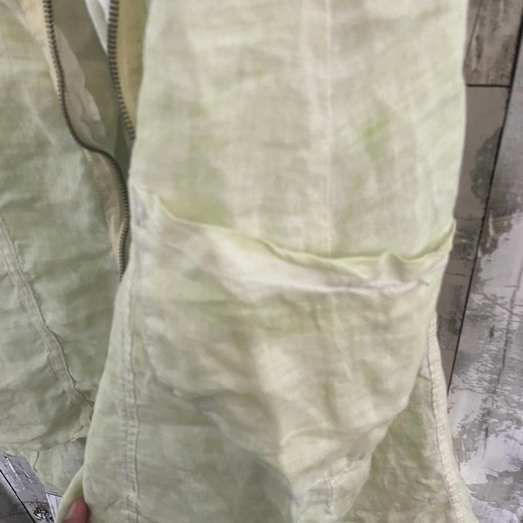 Beulah ramie green zip sleeveless top L - Picture 7 of 9